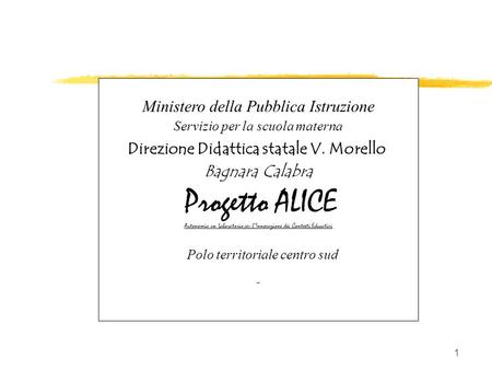 A. GIUNTA/Progetto ALICE 2000