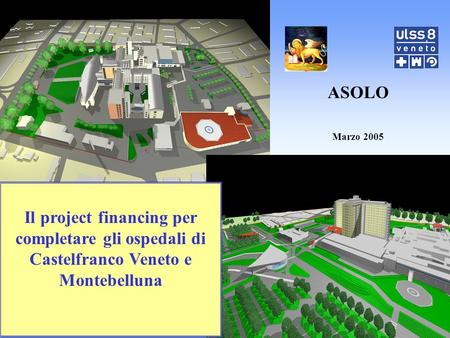 Il project financing per completare gli ospedali di Castelfranco Veneto e Montebelluna ASOLO Marzo 2005.