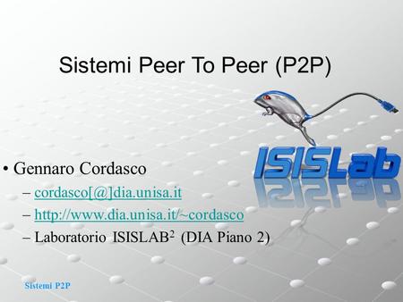 Sistemi Peer To Peer (P2P)