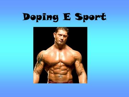 Doping E Sport.