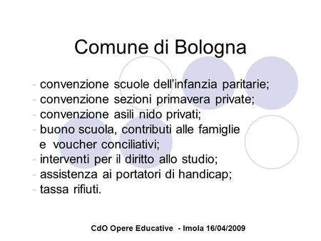 CdO Opere Educative - Imola 16/04/2009