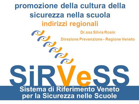 Dr.ssa Silvia Rosin Direzione Prevenzione - Regione Veneto SiRVeSS
