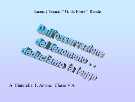 Liceo Classico “ G. da Fiore” Rende