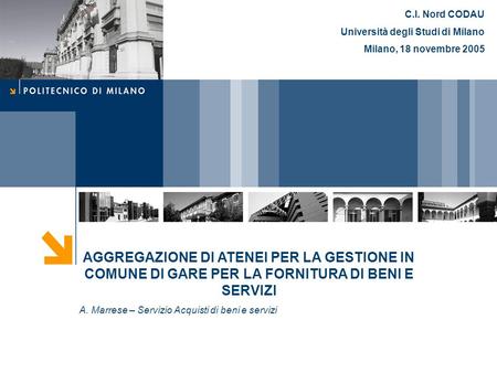 C.I. Nord CODAU Università degli Studi di Milano