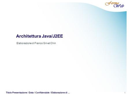 Architettura Java/J2EE