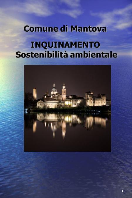 1 Comune di Mantova INQUINAMENTO Sostenibilità ambientale Comune di Mantova INQUINAMENTO Sostenibilità ambientale.