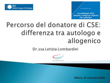 Percorso del donatore di CSE: differenza tra autologo e allogenico