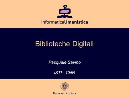 Pasquale Savino ISTI - CNR