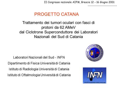 II Congresso nazionale AIFM, Brescia Giugno 2001