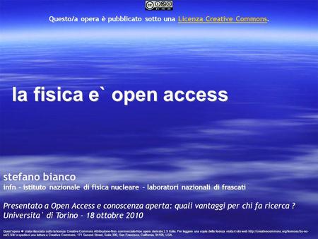 la fisica e` open access