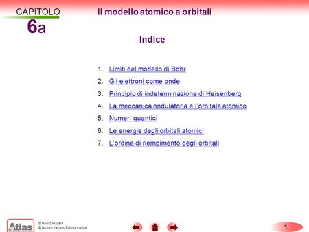 Il modello atomico a orbitali