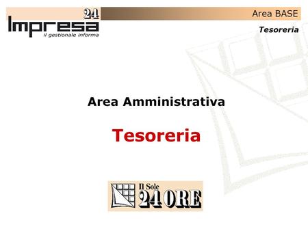 Area Amministrativa Tesoreria.