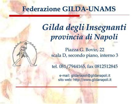 Federazione GILDA-UNAMS Gilda degli Insegnanti provincia di Napoli