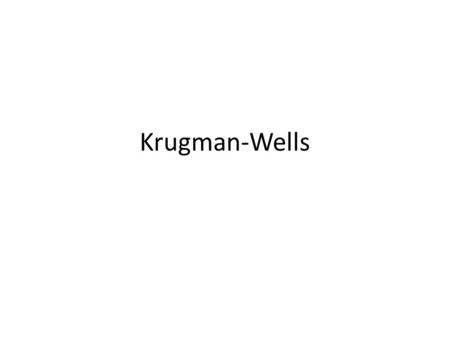 Krugman-Wells.
