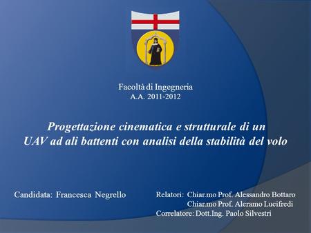 Candidata: Francesca Negrello