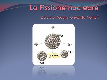 La Fissione nucleare Davide Magni e Marta Selleri