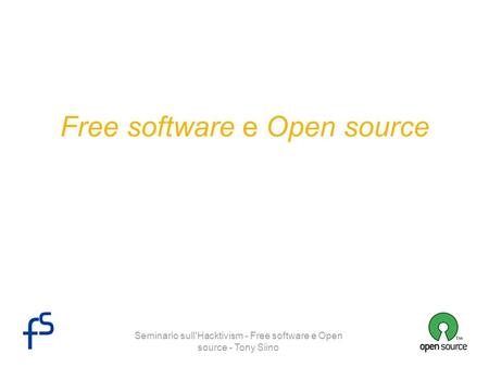 Free software e Open source