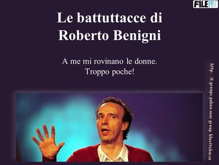 Le battuttacce di Roberto Benigni