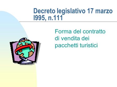 Decreto legislativo 17 marzo l995, n.111