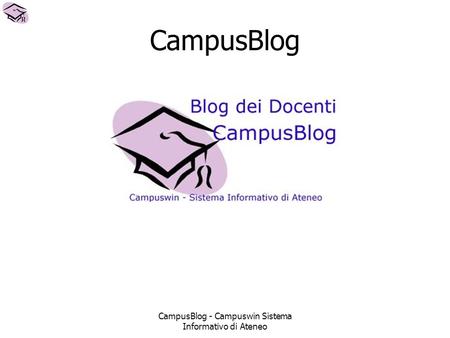 CampusBlog - Campuswin Sistema Informativo di Ateneo CampusBlog.