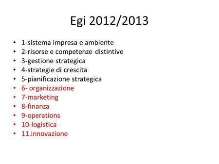 Egi 2012/ sistema impresa e ambiente