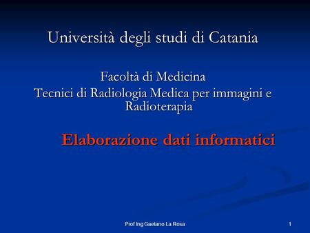 Università degli studi di Catania