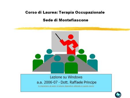 Corso di Laurea: Terapia Occupazionale Sede di Montefiascone