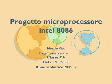 Progetto microprocessore intel 8086