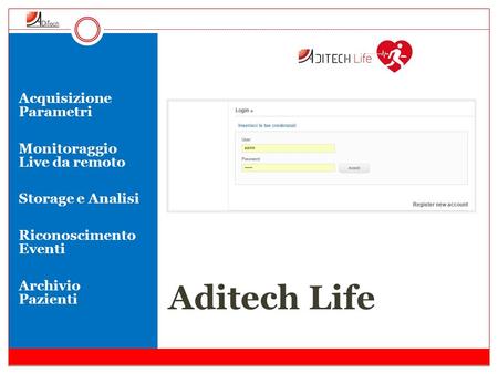 Aditech Life Acquisizione Parametri Monitoraggio Live da remoto