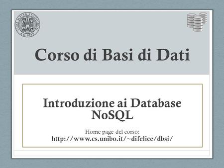 Introduzione ai Database NoSQL