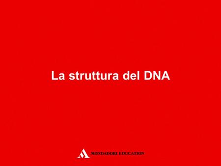 La struttura del DNA.