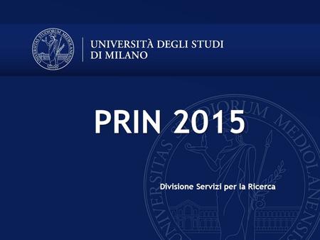 Divisione Servizi per la Ricerca - Università degli Studi di Milano