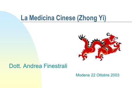 La Medicina Cinese (Zhong Yi)