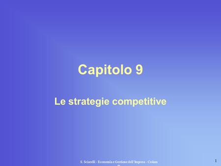 Le strategie competitive