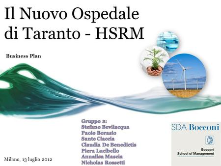 Il Nuovo Ospedale di Taranto - HSRM