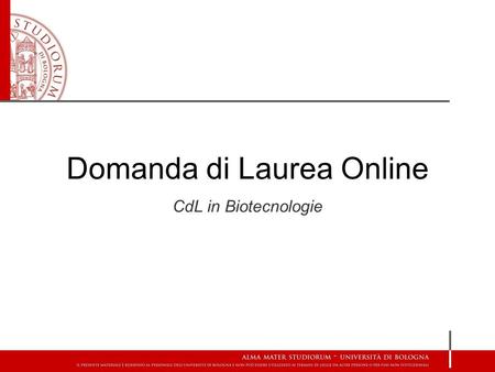 Domanda di Laurea Online