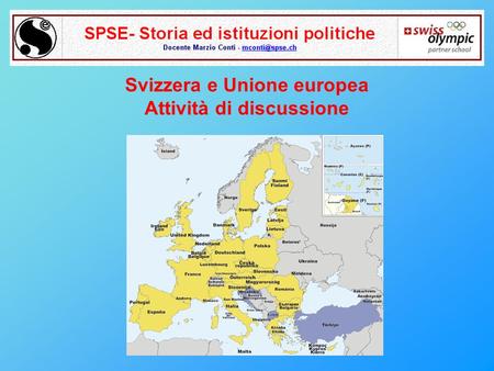 Svizzera e Unione europea Attività di discussione.