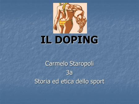 Carmelo Staropoli 3a Storia ed etica dello sport