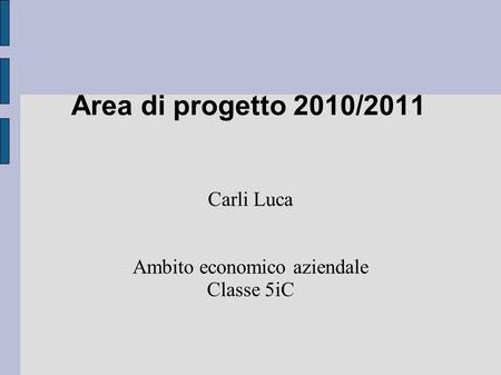 Carli Luca Ambito economico aziendale Classe 5iC Area di progetto 2010/2011.