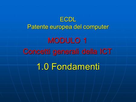 ECDL Patente europea del computer