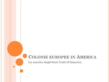 Colonie europee in America