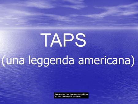 TAPS (una leggenda americana).