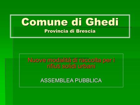 Comune di Ghedi Provincia di Brescia