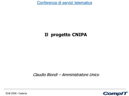 Claudio Biondi – Amministratore Unico