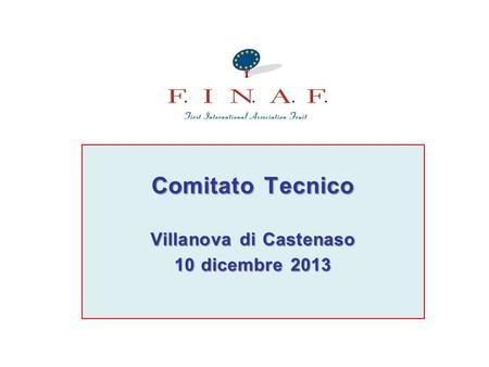 Comitato Tecnico Villanova di Castenaso 10 dicembre 2013.