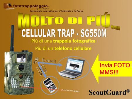 MOLTO DI PIÚ… ScoutGuard® CELLULAR TRAP - SG550M Invia FOTO in MMS!!!