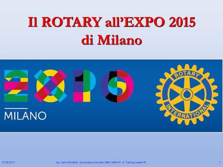 Il ROTARY all’EXPO 2015 di Milano
