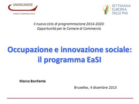 Occupazione e innovazione sociale: il programma EaSI