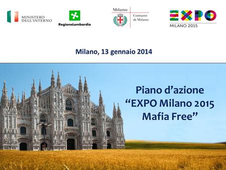 Piano d’azione “EXPO Milano 2015 Mafia Free”
