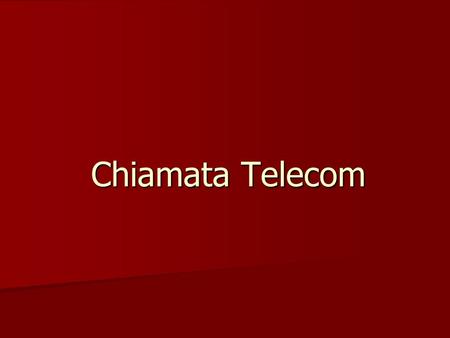 Chiamata Telecom.